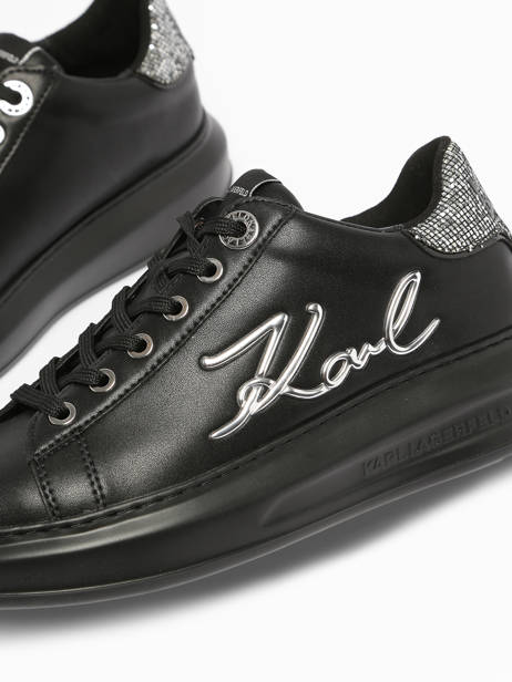 Sneakers Kapri Signature En Cuir Karl lagerfeld Noir women KL62510A vue secondaire 1