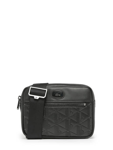 Sac Bandoulière Lacoste Noir monogramme NH4401MR