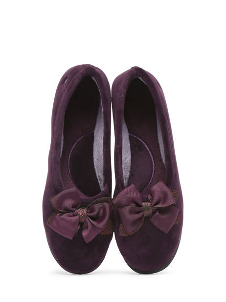 Slippers With Bow Isotoner Violet women 97327