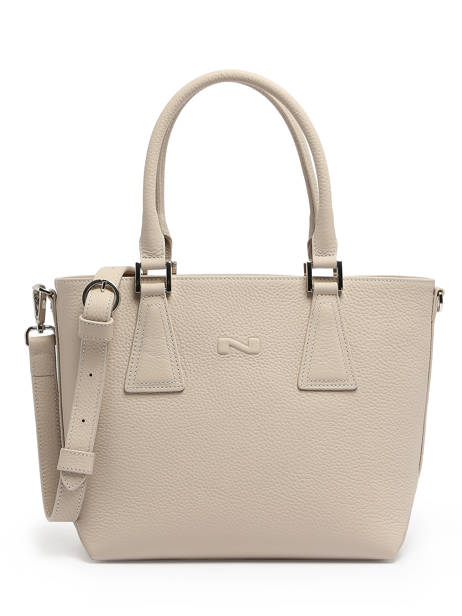 Leather Courtney Top-handle Bag Nathan baume Beige event 4