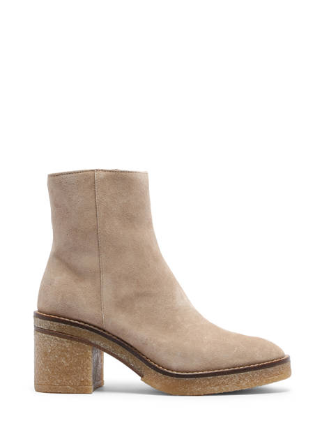 Heeled Boots Janis In Leather Alpe Beige women 26261122