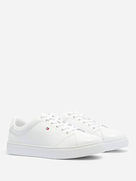 Sneakers In Leather Tommy hilfiger White women 7427YBS other view 3