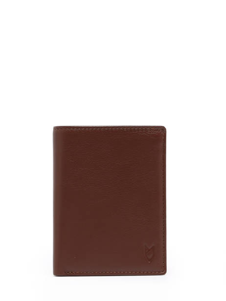Wallet Leather Yves renard Brown smooth 15419