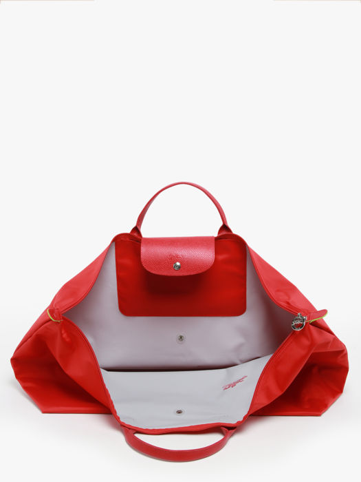 Longchamp Le pliage green Travel bag Red