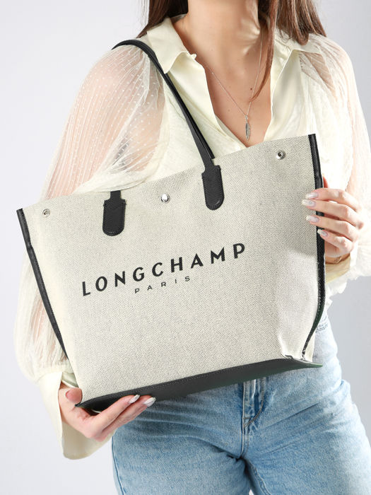 Longchamp Essential toile Hobo bag White