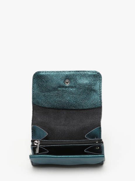 Porte-monnaie Etincelle Irisée Cuir Etrier Bleu etincelle irisee EETI650 vue secondaire 1