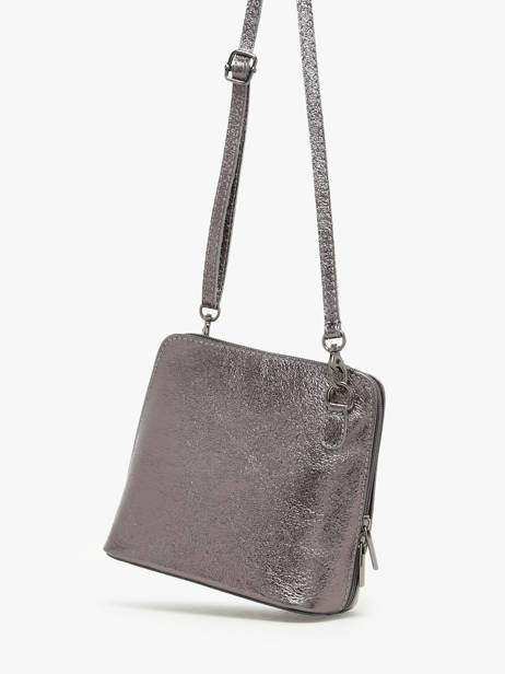 Leather Nine Crossbody Bag Milano Gray nine NI23117N other view 2