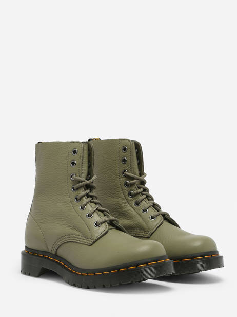 Boots In Leather Dr martens Green women 31693357 other view 2