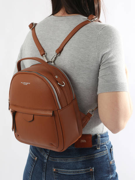 Backpack Miniprix Brown grained F3606 other view 1