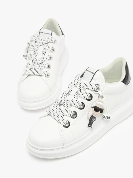 Sneakers In Leather Karl lagerfeld White women KL62576N other view 1