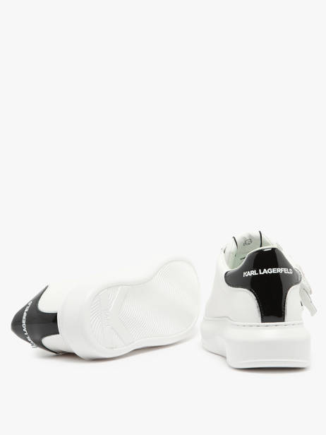 Sneakers In Leather Karl lagerfeld White women KL62576N other view 3