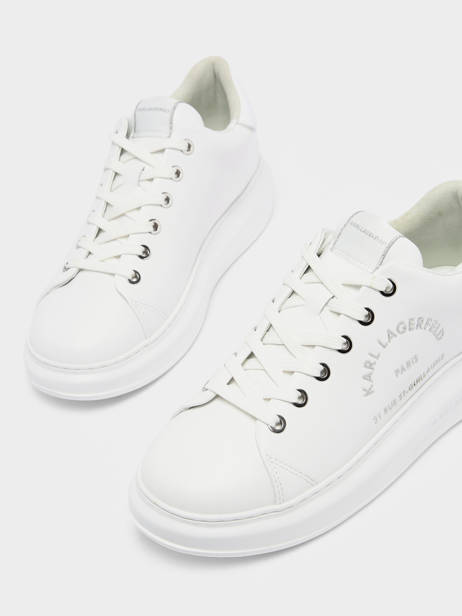 Sneakers In Leather Karl lagerfeld White women KL62539F other view 1