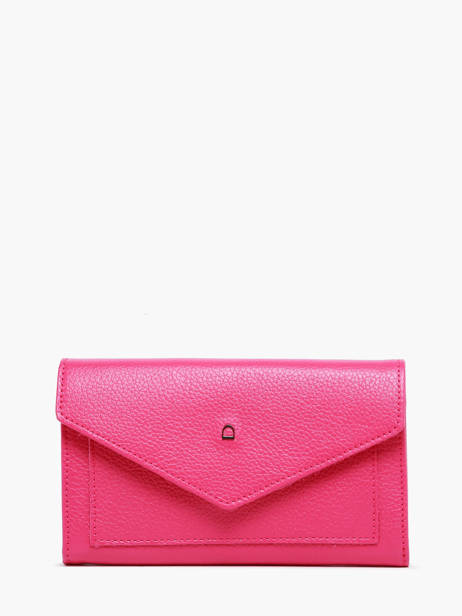 Leather Madras Wallet Etrier Pink madras EMAD701