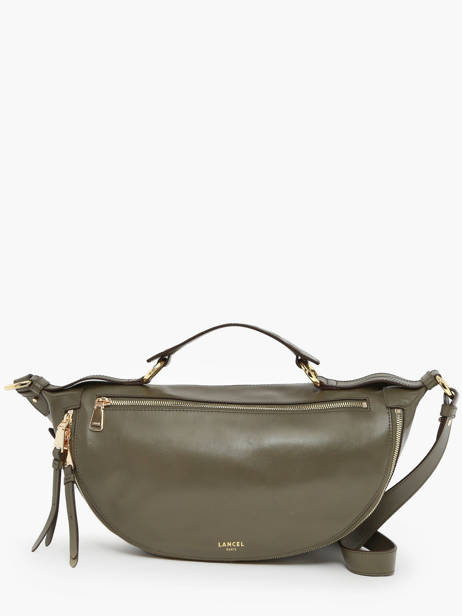 Medium Leather Origami Crossbody Bag Lancel Green origami A12528