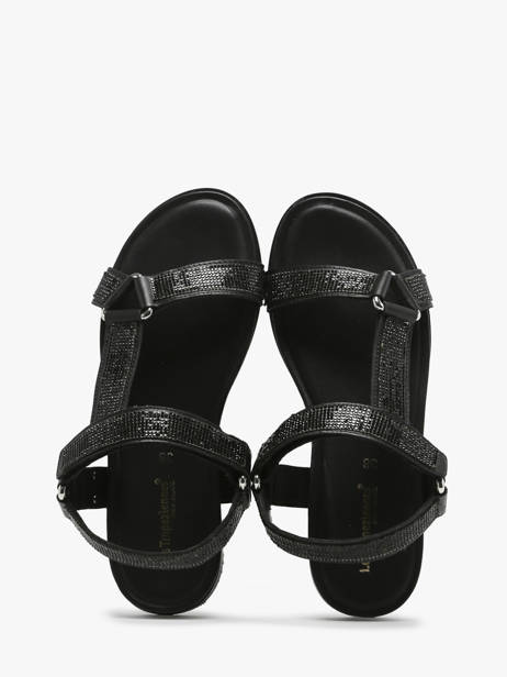 Sandals In Leather Les tropeziennes Black women CASPY other view 3