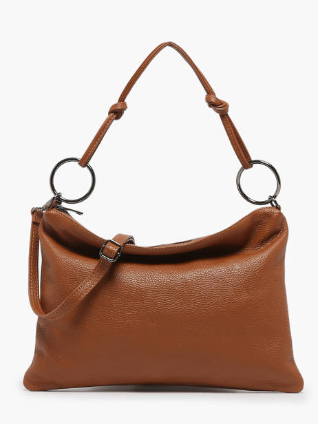 Leather Caviar Shoulder Bag Milano Brown caviar CA23114