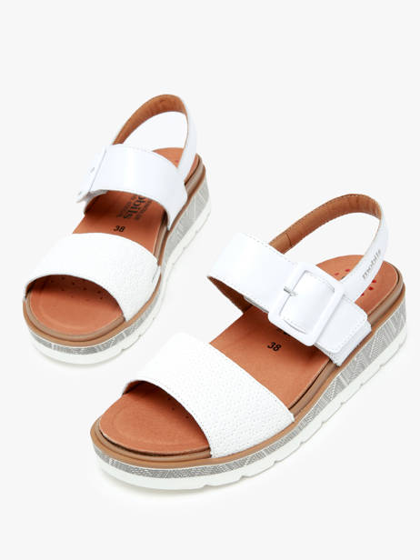 Sandals In Leather Mephisto White women P5144821 other view 3
