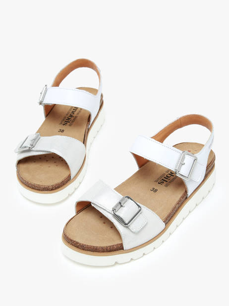 Sandals In Leather Mephisto White women P5144812 other view 4