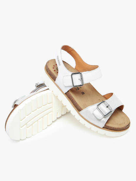 Sandals In Leather Mephisto White women P5144812 other view 5