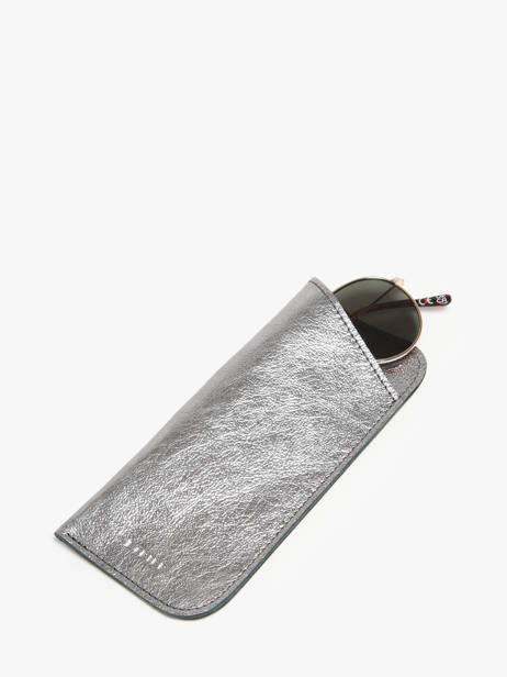 Sunglass Case Leather Etrier Silver etincelle irisee EETI5001 other view 1