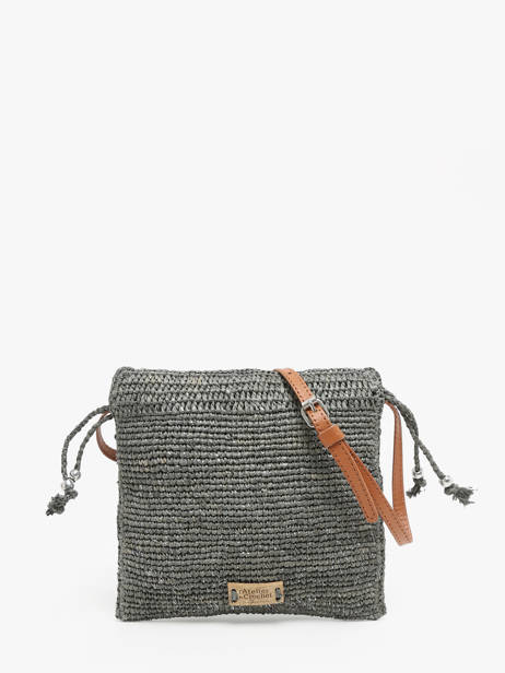 Crossbody Bag L'atelier Du Crochet Raphia Le voyage en panier Gray l'atelier du crochet AM773