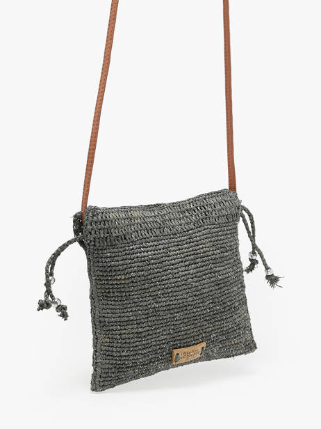 Crossbody Bag L'atelier Du Crochet Raphia Le voyage en panier Gray l'atelier du crochet AM773 other view 2