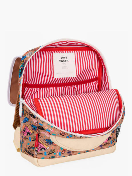 Backpack Hello hossy Brown cool kids 5 other view 3