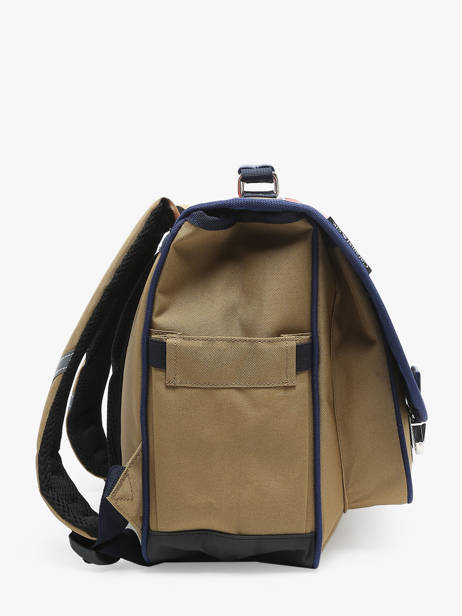 2-compartment Satchel Caramel et cie Brown fier GA other view 2