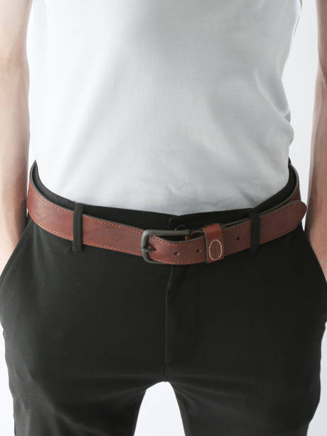 Ceinture Ajustable Von dutch Marron belt HELOS vue secondaire 1