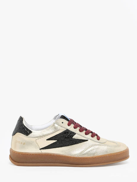 Sneakers In Leather Semerdjian Gold women RISY178