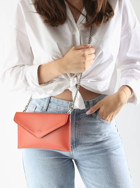 Medium Leather Paddock Clutch Bag Etrier Orange paddock TLOS1670 other view 1