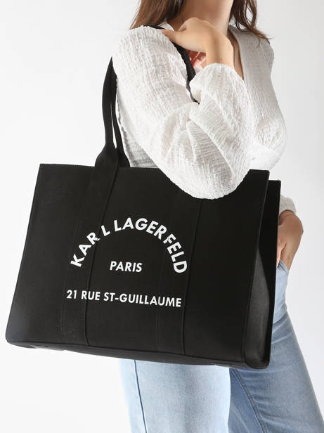 Sac Porté épaule Rsg Coton Karl lagerfeld Noir rsg 245W3855 vue secondaire 1