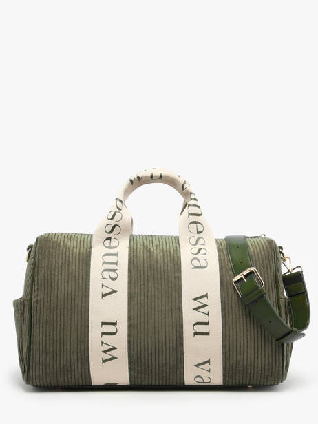 A4 Size Shoulder Bag Velours Vanessa wu Green velours MA0085 other view 3