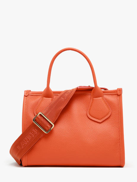 Cabas Zippé S Jour Cuir Lancel Orange jour A12995 vue secondaire 4