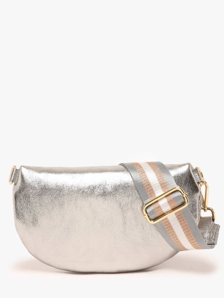 Sac Banane Nine Cuir Milano Argent nine NI24011 vue secondaire 4