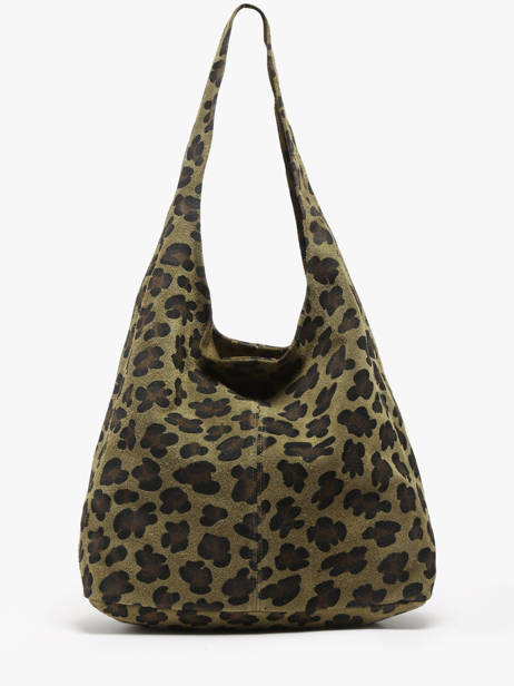 Sac Porté épaule Velvet Leopardo Cuir Milano Vert velvet leopardo VL24062 vue secondaire 4