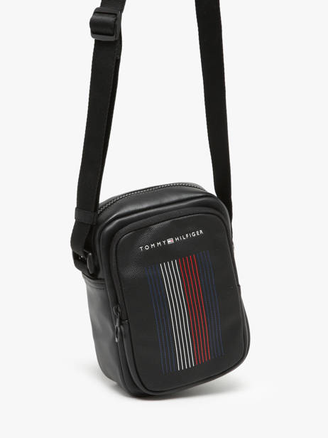 Sac Bandoulière Tommy hilfiger Noir th foundation AM12457 vue secondaire 2