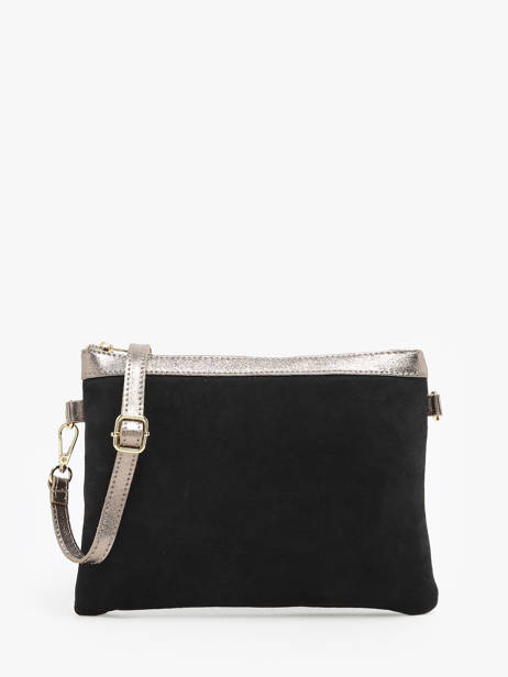 Sac Bandoulière Velvet Cuir Milano Noir velvet VE24065