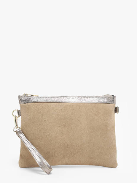 Sac Bandoulière Velvet Cuir Milano Beige velvet VE24065 vue secondaire 5