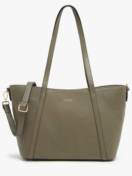 Small Leather Tradition Shoulder Bag Etrier Green tradition ETRA060S