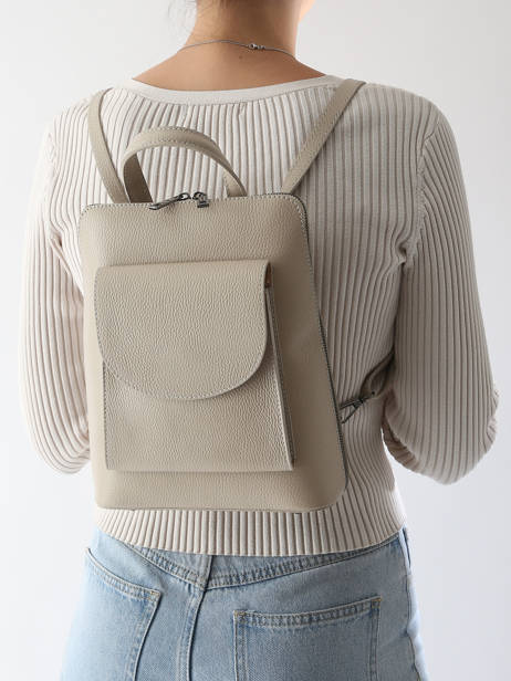 Shoulder Strap Backpack Milano Beige caviar CA240615 other view 1