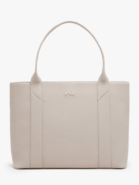 Sac Cabas Delft Cuir Nathan baume Beige mondrian 5