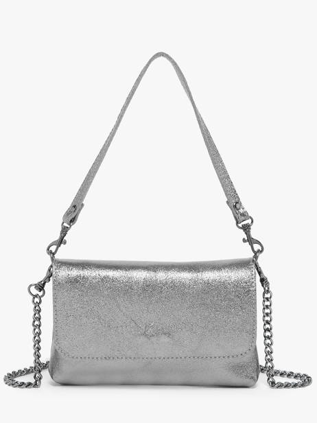 Sac Bandoulière Nine Cuir Milano Argent nine NI24063