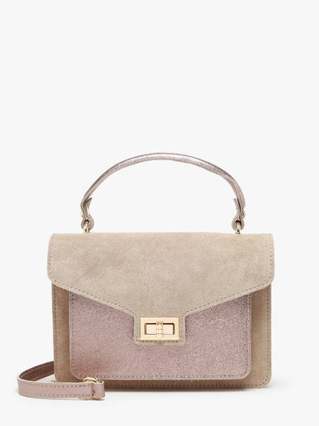 Sac à Main Velvet Cuir Milano Beige velvet VE21061G