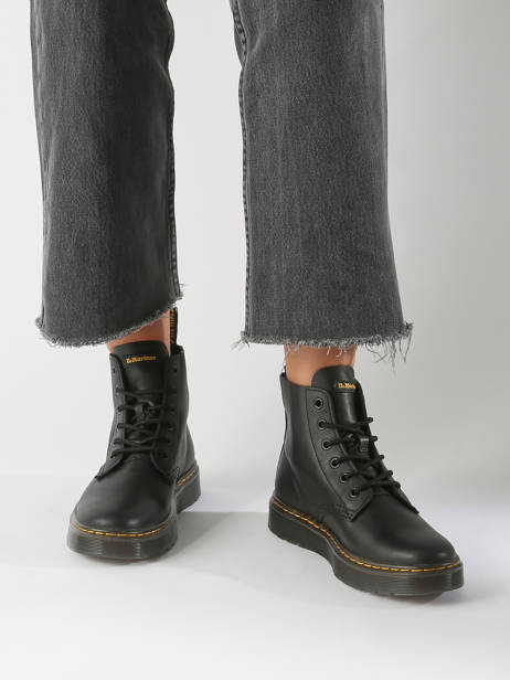 Bottines En Cuir Dr martens Noir unisex 27778001 vue secondaire 1