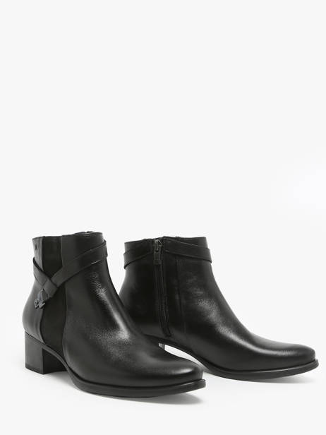 Bottines En Cuir Dorking Noir theme D7232 vue secondaire 2