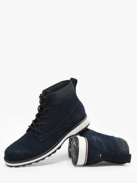 Boots In Leather Tommy hilfiger Blue men 5147DW5 other view 2