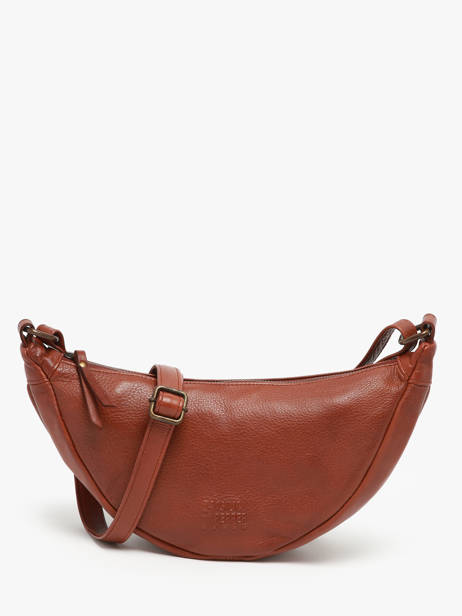 Shoulder Bag Cow Leather Basilic pepper Brown cow BCOW73