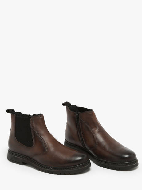 Chelsea Boots En Cuir Bugatti Marron men 331AON32 vue secondaire 1