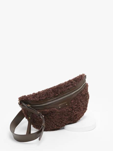 Shearling And Leather Othilia Belt Bag Vanessa bruno Brown othilia 37V40878 other view 2